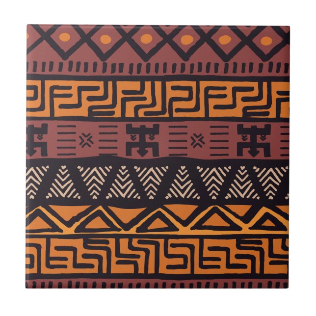 Azulejo Vibes étnicas africanas al estilo bohemio (Frente)