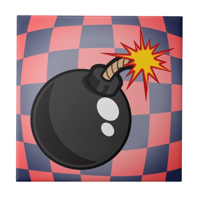 Azulejo Vibes retro - Bomba de detonación iluminada (Frente)