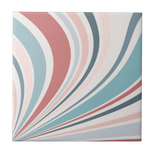Azulejo Vibes retro coloridas en rosa, azul y gris