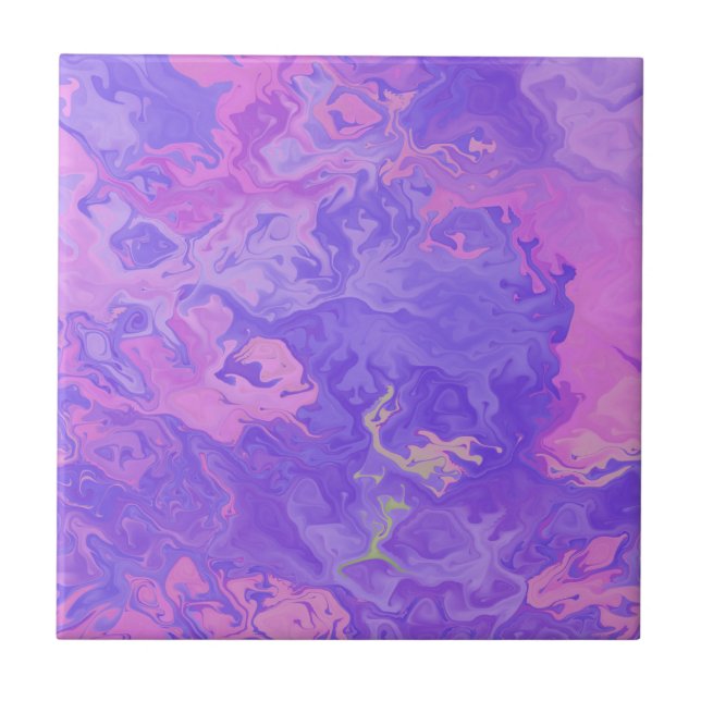 Azulejo Vibrant Colorful painted ink fluid watercolor (Frente)