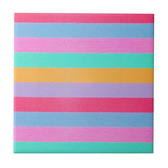 Azulejo Vibrant Colorful Retro Stripes (Frente)