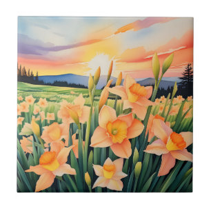 Azulejo Vibrante Daffodil Meadow