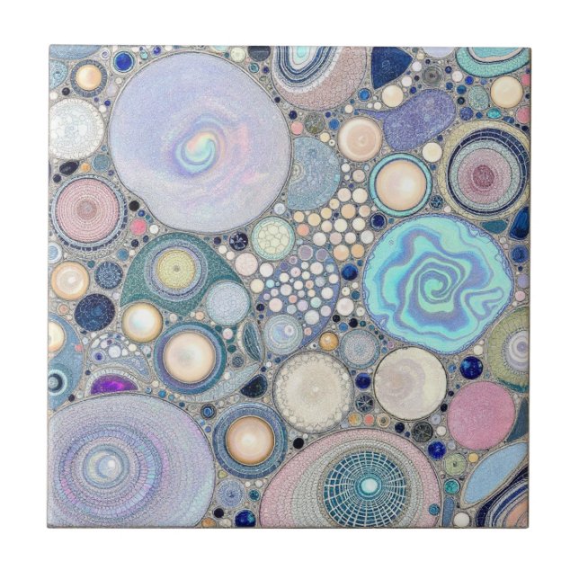 Azulejo Vibrante Forma Espectro Cerámica Tile (Frente)