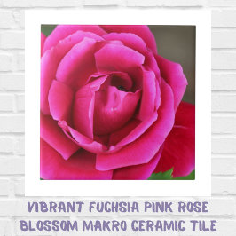 Azulejo Vibrante Fuchsia Rosa Blossom Makro