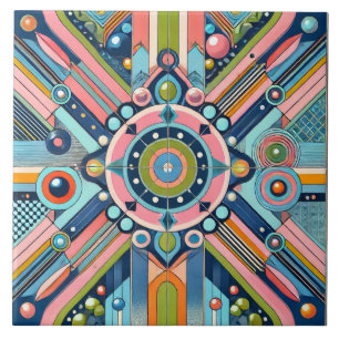Azulejo Vibrante Gen Z Tile Geométrico