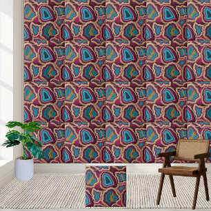 Azulejo Vibrante mosaico de patrones de rebanado de agios