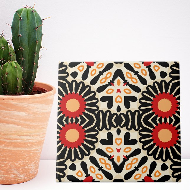 Azulejo Vibrante patrón étnico árabe-árabe bohemio de mezq (Subido por el creador)