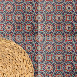 Azulejo Vibrantes motivos geométricos otomanos alterados<br><div class="desc">Esta cerámica está decorada con un cautivador patrón geométrico que se inspira en los motivos otomanos tradicionales. El diseño presenta una compleja gama de formas concéntricas, incluyendo cuadrados y círculos, que se unen para formar un impresionante efecto caleidoscópico. La paleta de colores es un rico tapiz de tonos azules profundos,...</div>