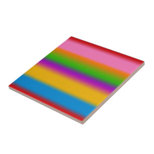 Azulejo Vibrantes rayas de gradiente de arcoíris multicolo