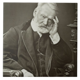 Azulejo Victor Hugo (1802-85), de 'Galerie Contemporaine