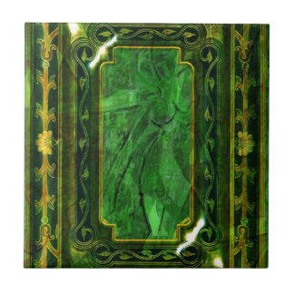 Azulejo Victoria de oro esmeralda elegante