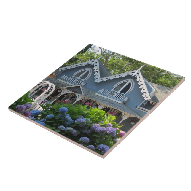 Azulejo Victorian Cottage in Blue - Martha's Vineyard (Lado)