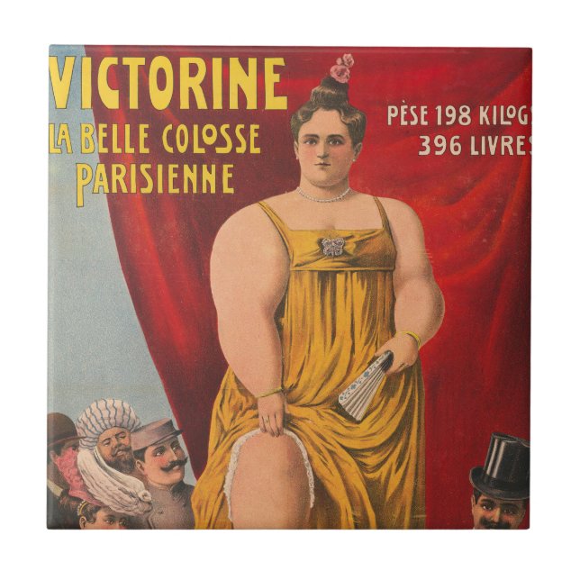 Azulejo Victorine, La bella mujer parisina grande (Frente)