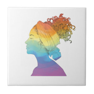 Azulejo Vida arcoiris, mujer, libertad