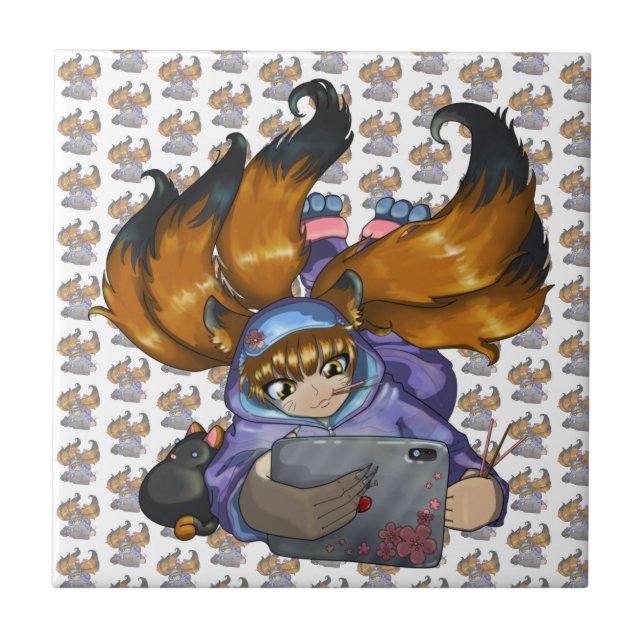 Azulejo Vida de Kitsune (Frente)