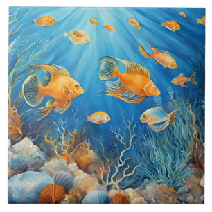 Azulejo Vida Marina con Peces Exóticos