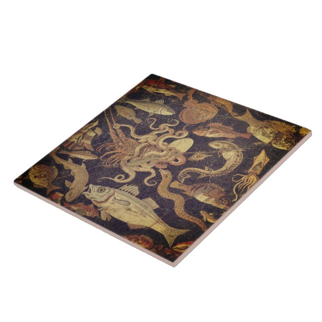 Azulejo Vida marina, mosaico de Pompeya (Lado)