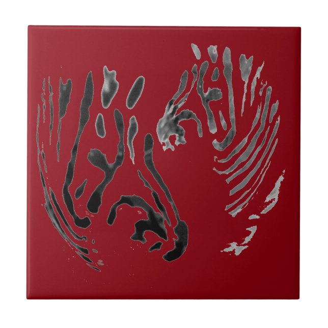 Azulejo Vida silvestre de Guay Zebra Art (Frente)
