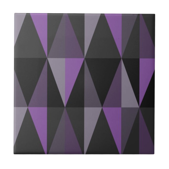 Azulejo Videos modernos de mitad de siglo Violeta oscura (Frente)