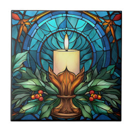 Azulejo Vidrio de Candle Staines para navidades