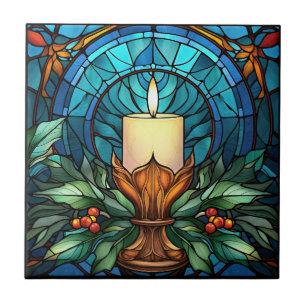 Azulejo Vidrio de Candle Staines para navidades