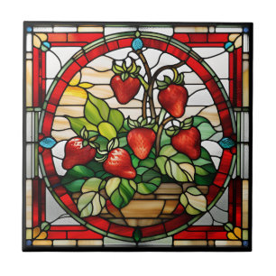 Azulejo Vidrio de fresa manchada