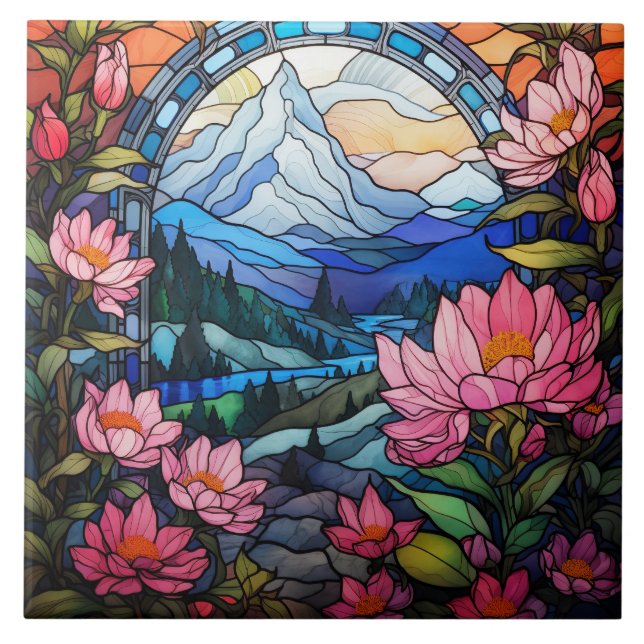 Azulejo Vidrio de Montaña Pintado (Frente)