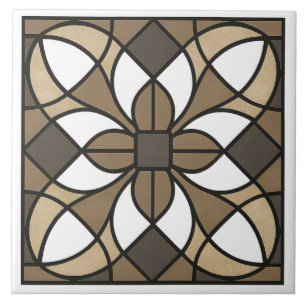 Azulejo Vidrio de tono tierra neutro