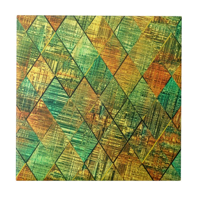 Azulejo Vidrio emplomado geométrico decorativo moderno (Frente)