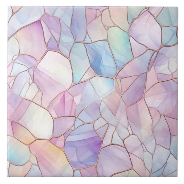 Azulejo Vidrio emplomado pastel (Frente)
