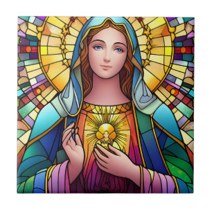 Azulejo Vidrio Manchado Religioso