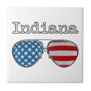 AZULEJO VIDRIO PILOTO DE EE.UU. GLASSES INDIANA