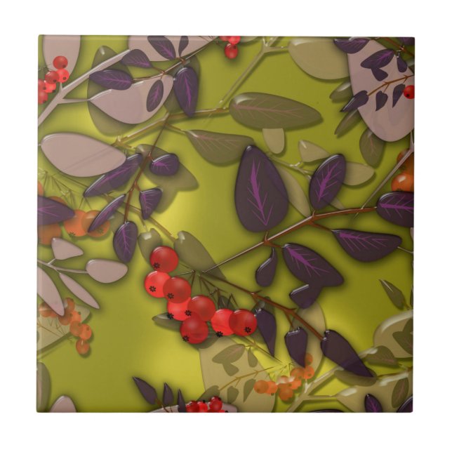 Azulejo Vidrio, Rowan, ramo de Rowan (Frente)