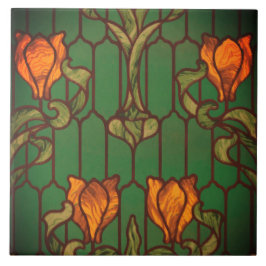 Azulejo Vidrio tendido estilo arte floral flores nouveau