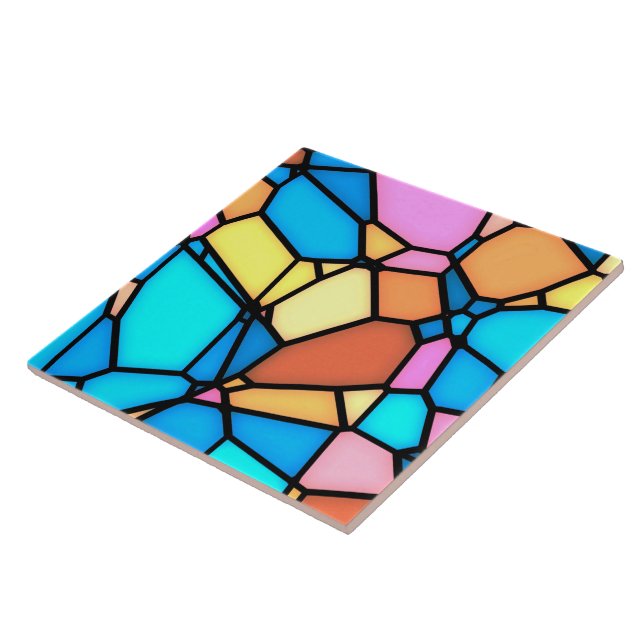 Azulejo Vidrio teñido multicolor (Lado)