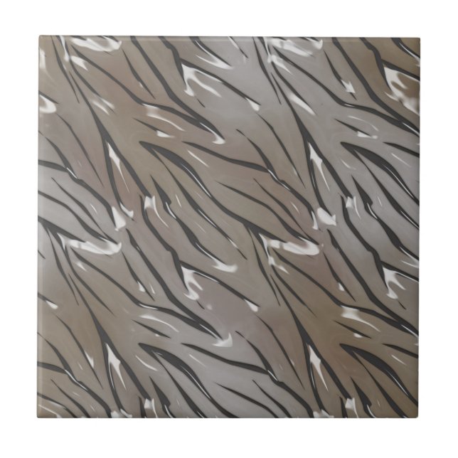 Azulejo Vidrio, tigre, abstracto, mosaico (Frente)