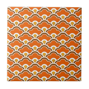 Azulejo Vieiras chinas deco, Naranja mandarín