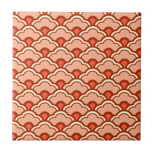 Azulejo Vieiras chinas, melocotón, óxido y crema