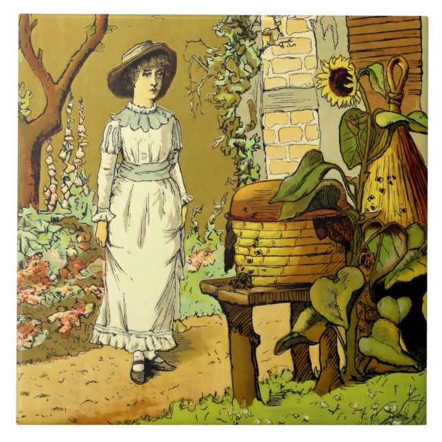 Azulejo Vieja colmena aérea de la era victoriana (Frente)