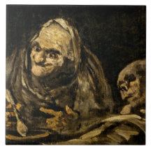 Vieja con esqueleto (muerte) (Francisco Goya)