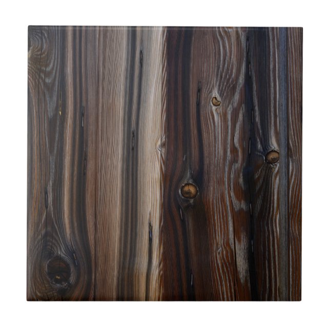Azulejo Vieja textura de madera resistida de la pared (Frente)