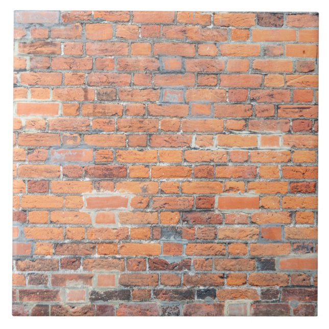 Azulejo Vieja textura roja de la pared de ladrillo (Frente)