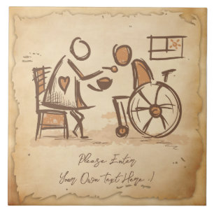 Azulejo Viejo cuidador de moda, asistente de Enfermería