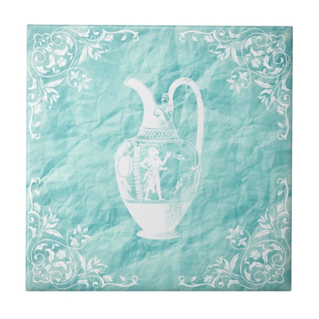 Azulejo Viejo Jar Turquesa (Frente)