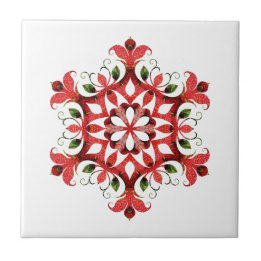 Azulejo Viejo Mundo Vintage Country Red Design Cerámica Ti