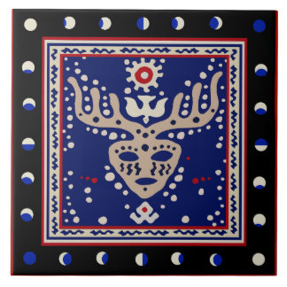 Azulejo Viking Celestial Shaman Ceramic Tile