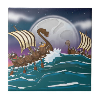 Azulejo Viking Invasion Fleet