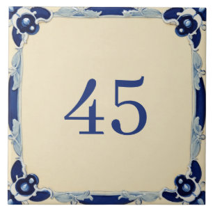 Azulejo Villa Italiana Limón Azul Blanco Mayólica