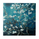 Azulejo Vincent Van Gogh Almond Blossoms Oscuro Verde azul<br><div class="desc">Artista: Vincent Van Gogh Título: Flores de almendra de color alterado</div>