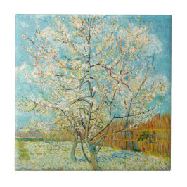 Azulejo Vincent van Gogh - Árbol rosa en flor